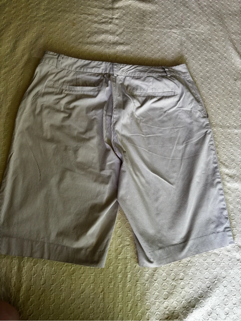Ralph Lauren Beige Pinstriped Flat Front Men's Shorts